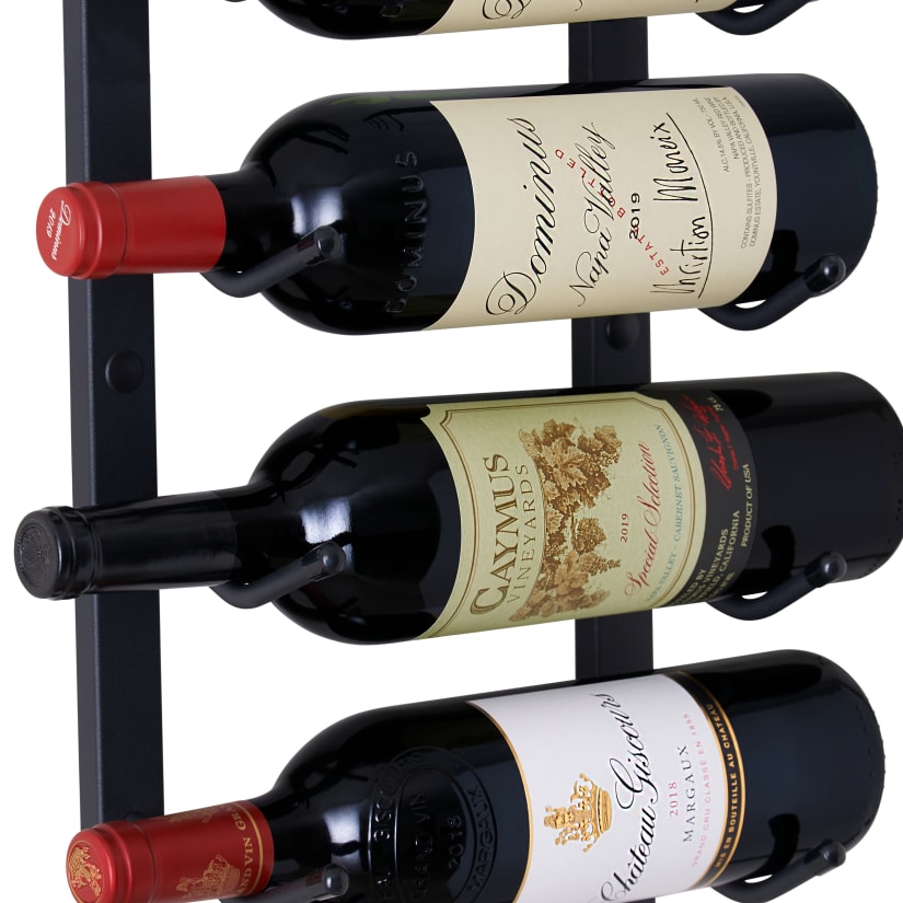 N'FINITY Wall Mounted Metal Wine Rack - 4 Ft.