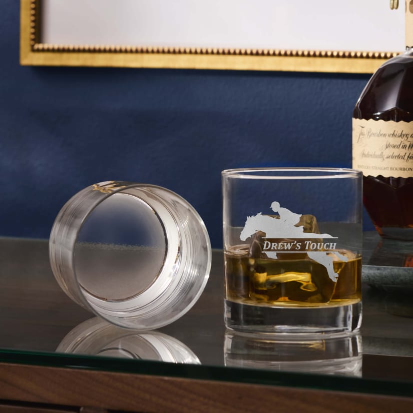 Personalized Rocks Glasses with Frosted Etched Set of 2 -Drew's Design