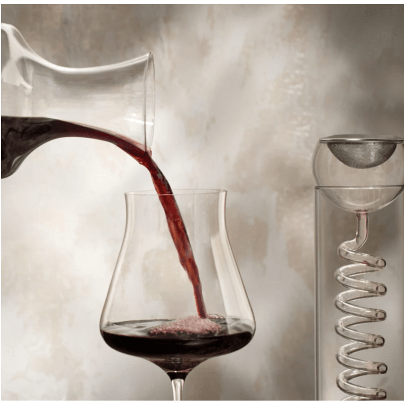 Wine Enthusiast Art Series Helix Filtering Decanter Set - Thumbnail 4