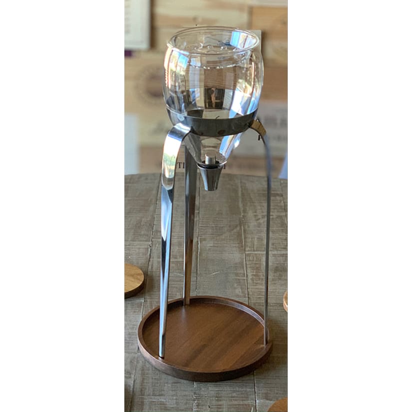 Vinotive Vortex Somm Aerating Wine Dispenser With Acacia Base