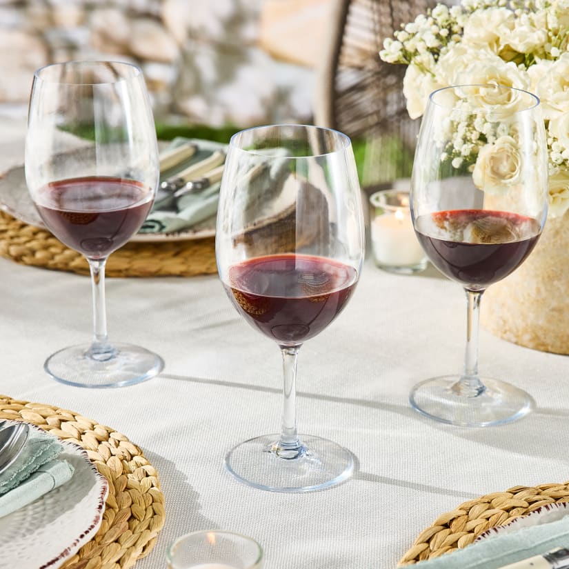 Wine Enthusiast Brilliance! Shatterproof Tritan Universal Outdoor Wine Glasses - Clear (Set of 6)