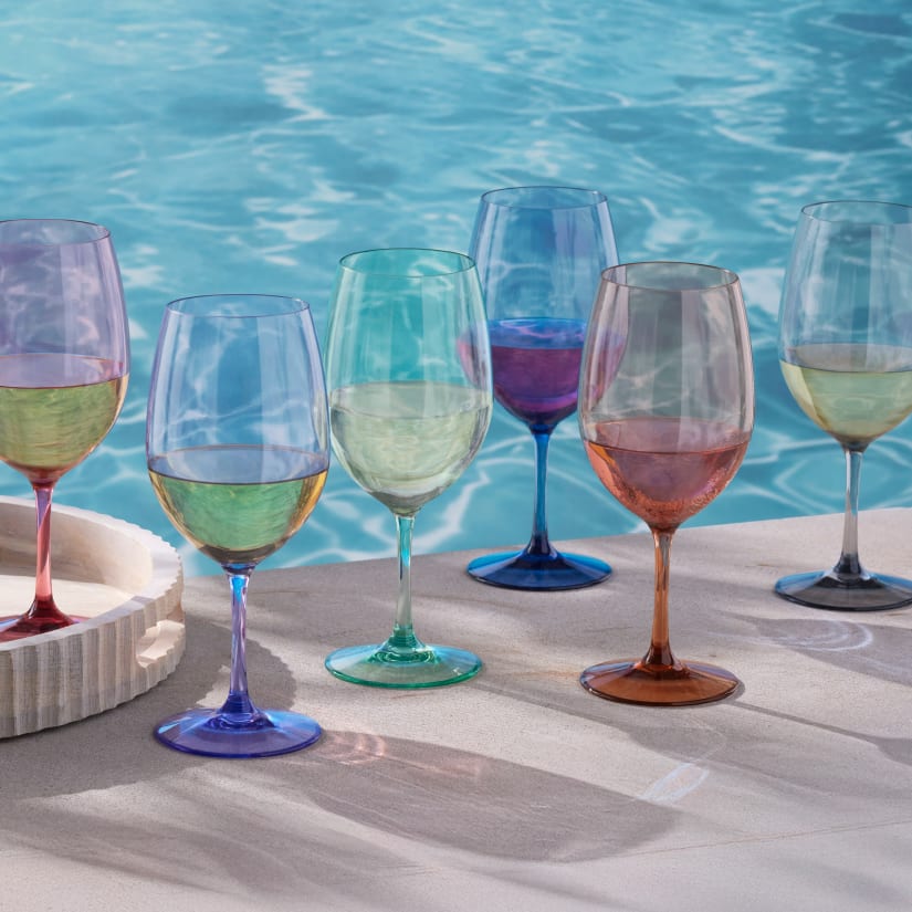 Wine Enthusiast Brilliance! Shatterproof Tritan Universal Outdoor Wine  Glasses (Set of 6)-Assorted Color