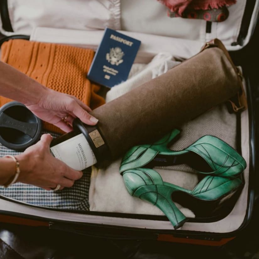 Vinarmour Waxed Canvas and Leather Patented Puncture and Leak Proof Wine Travel Bag