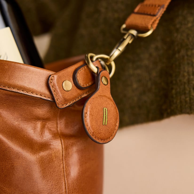 Wine Enthusiast Leather Wine Bag - Thumbnail 3
