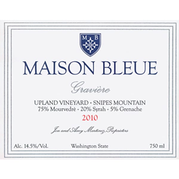 Maison Bleue 2010 Gravière Upland Vineyard Mourvèdre-Syrah