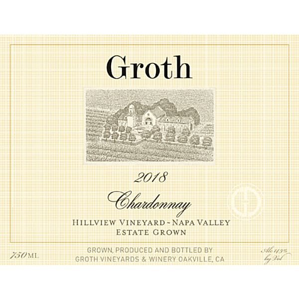 Groth 2018 Hillview Vineyard Estate Grown Chardonnay (Napa Valley