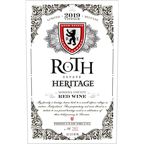 Roth 2019 Heritage Red (Sonoma County) Rating and Review | Wine Enthusiast