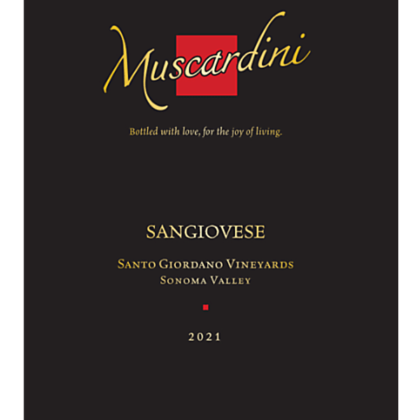 Muscardini Cellars 2021 Santo Giordano Sangiovese (Sonoma Valley ...