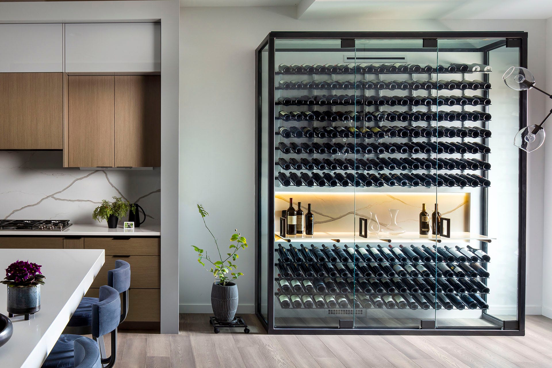 Custom wine cabinets built in best sale