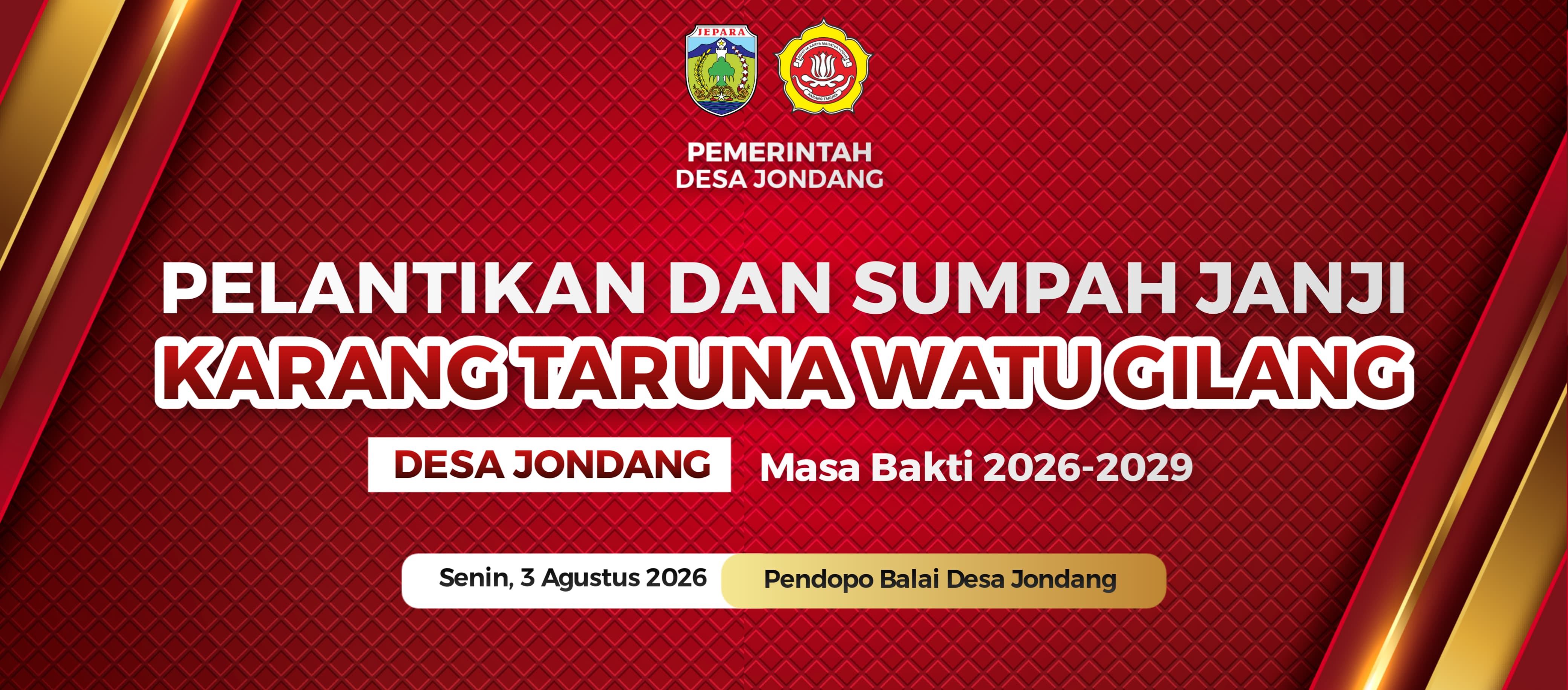 PELANTIKAN KEPENGURUSAN KARANG TARUNA DESA JONDANG