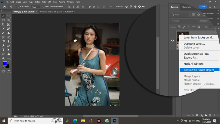 Đổi màu trang phục trong Photoshop