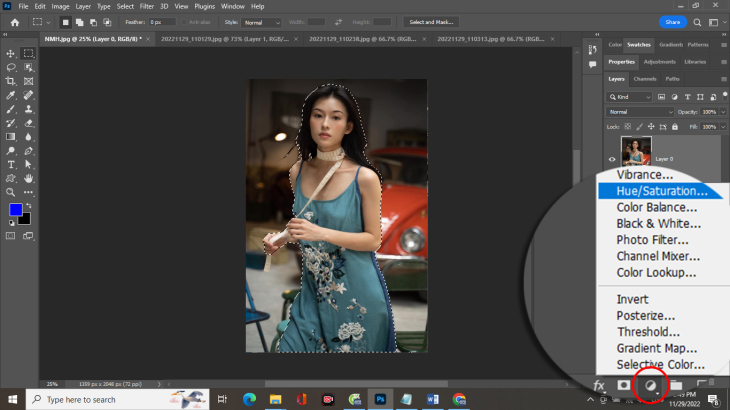 Đổi màu trang phục trong Photoshop