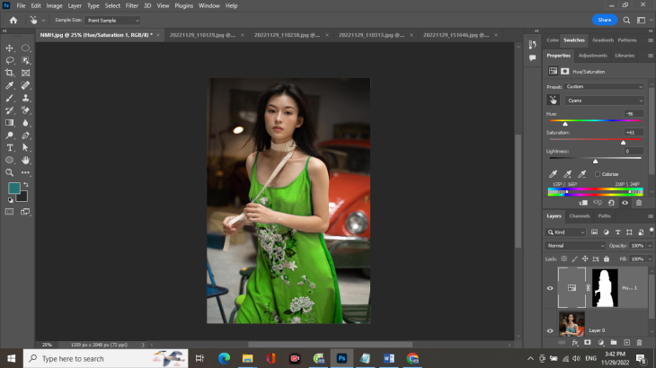 Đổi màu trang phục trong Photoshop