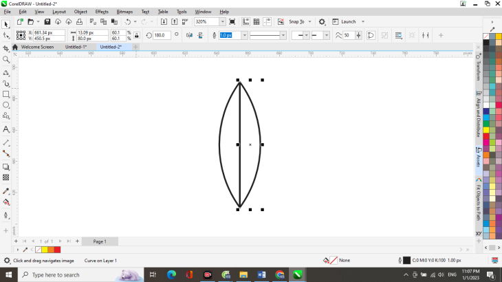 Vẽ bông lúa trong CorelDRAW