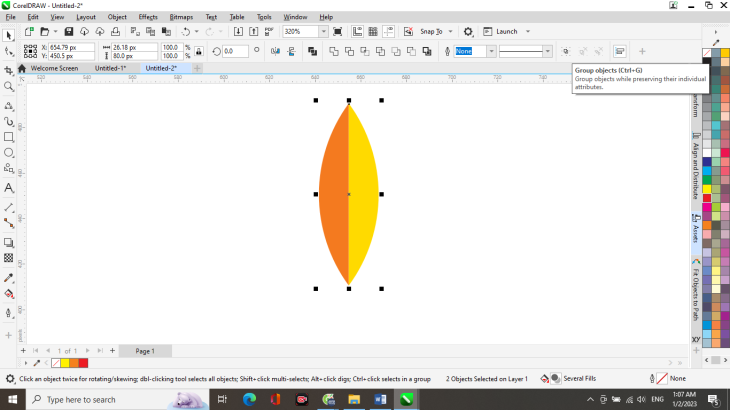 Vẽ bông lúa trong CorelDRAW