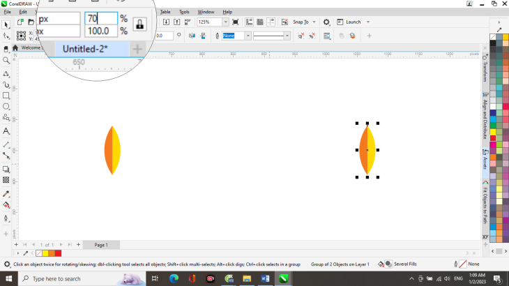 Vẽ bông lúa trong CorelDRAW