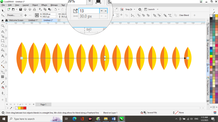 Vẽ bông lúa trong CorelDRAW