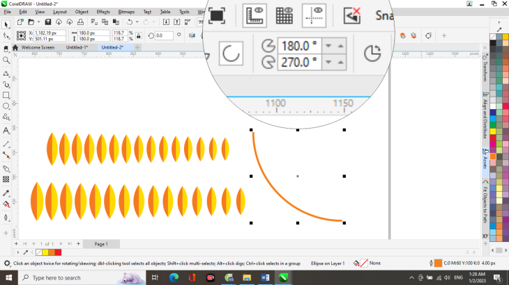 Vẽ bông lúa trong CorelDRAW