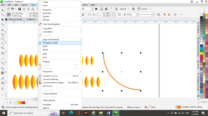 Vẽ bông lúa trong CorelDRAW