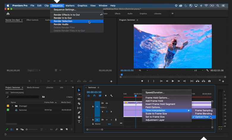 Thay đổi tốc độ của video bằng time remapping trong Adobe Premiere Pro