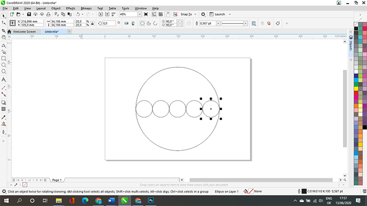 vẽ cái ô trong CorelDRAW