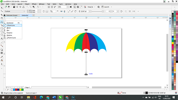 vẽ cái ô trong CorelDRAW