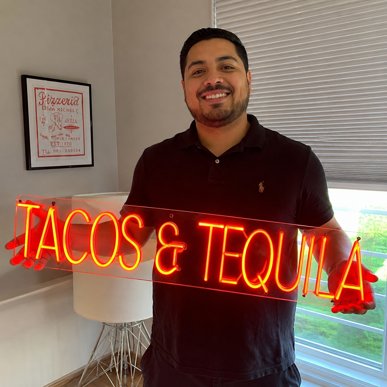 Custom LED neon tacos and tequila sign