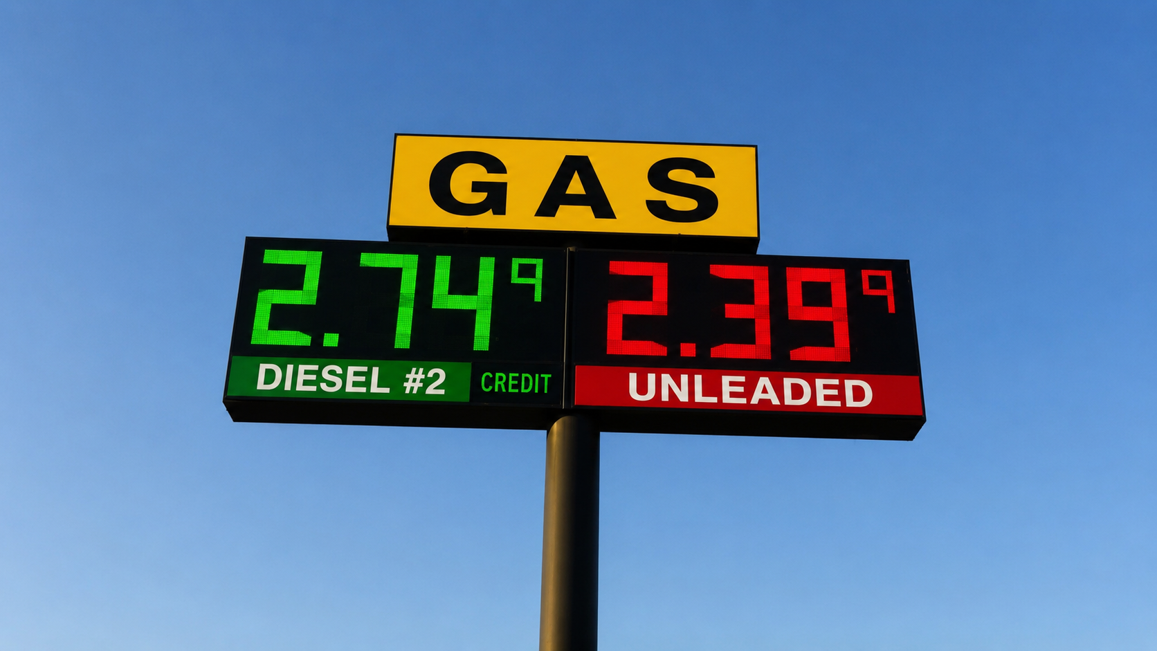 Electronic gas station price changer sign