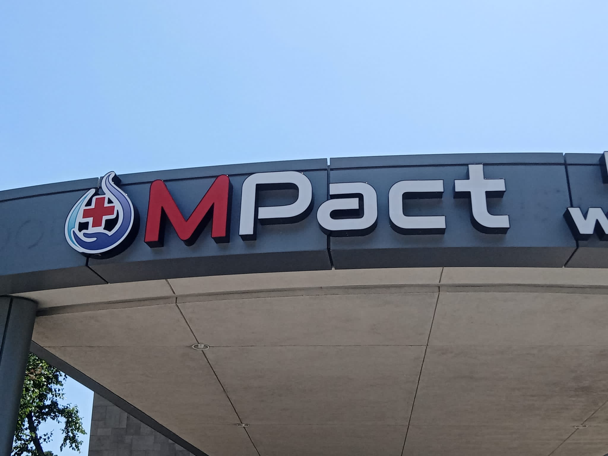Face-lit channel letters for a medical office facade