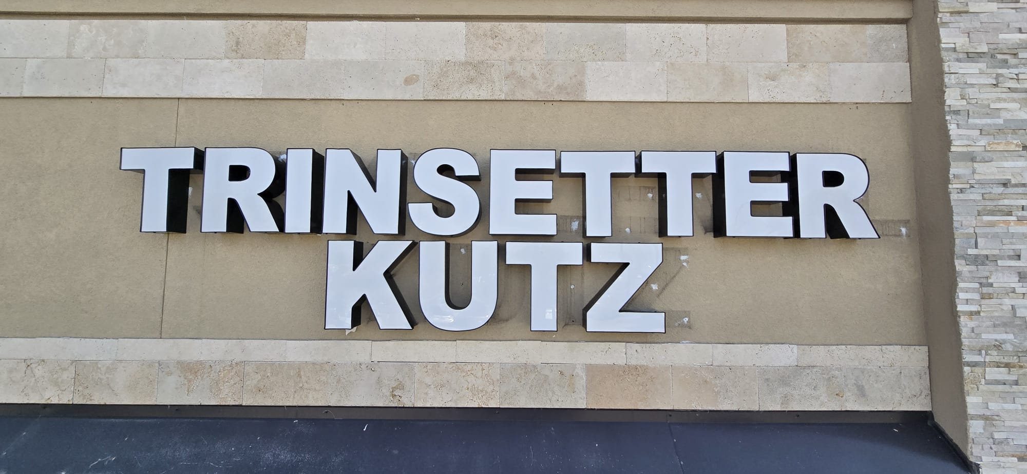 Custom storefront channel letters on a retail building