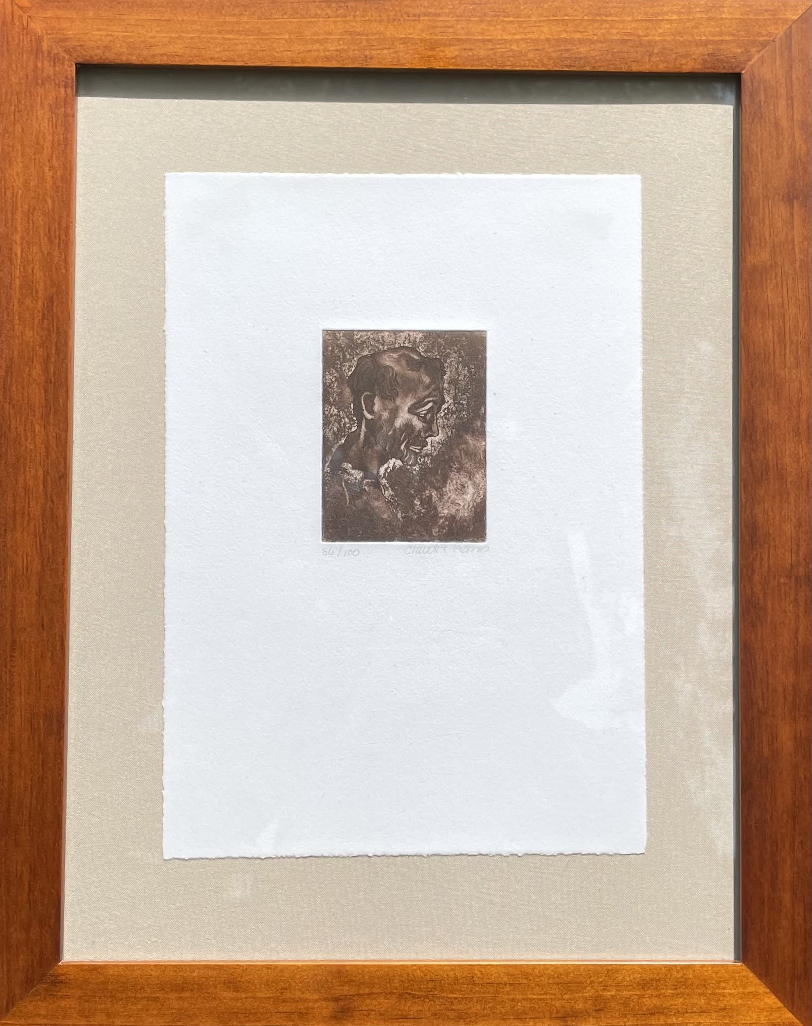 El vidrio genera ligeros reflejos.