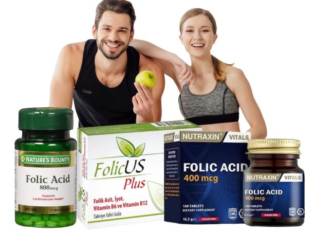 en iyi Folik Asit Takviye markaları yan yana dizilmiş