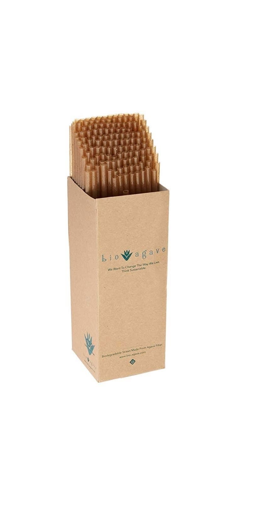 150 Biodegradable Straws Made from Agave Fibers, Bulk Agave