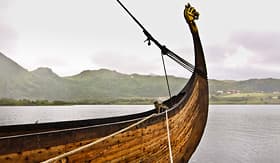 Artic Cruise Viking ship in Lofoten Islands, Norway