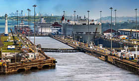 Azamara Club Cruises view of the Panama Canal