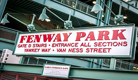 Carnival Cruise Lines The Fenway Park Stadium Sign in Boston, Massachusetts