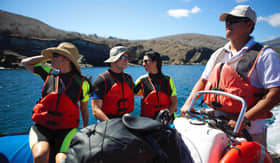 Celebrity Cruises group of people enjoying a zodiac ride