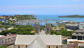 Celebrity Cruises view of the town and coast of Noumea New Caledonia