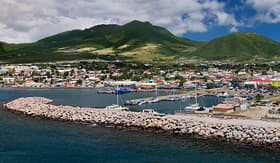 Cunard Line Panorama of Basseterre, St. Kitts