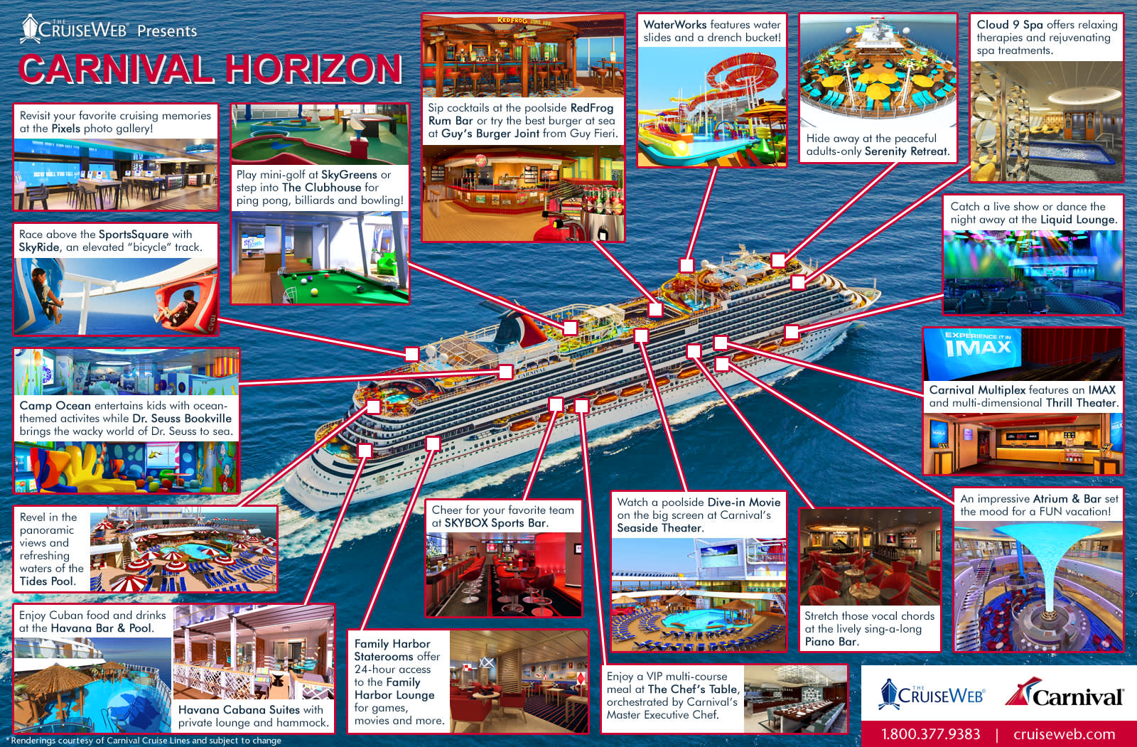 Carnival Horizon Cruise Ship, 2023, 2024 and 2025 Carnival Horizon