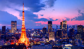 Holland America Line view of Tokyo Tower in Japan