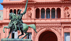 Norwegian Cruise Line Gen. Belgrano Monument in Buenos Aires, Argentina