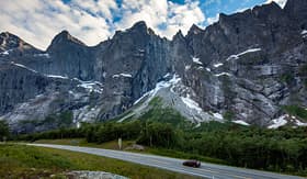 Norwegian Cruise Line Troll Wall in Trollveggen, Norway