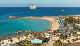 Aerial view of Great Stirrup Cay