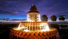 Oceania Cruises Pineapple Fountain in Charleston, South Carolina