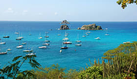 Oceania Cruises sailboats outside Gustavia harbor St Barts