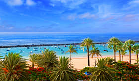 Princess Cruises beach Las Teresitas in Santa Cruz de Tenerife north at Canary Islands