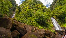 Princess Cruises waterfall in Dominica, Caribbean