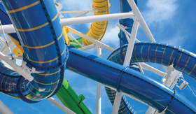 The Perfect Storm Dual Waterslides onboard RCI's Mariner of the Seas