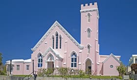 Regent Seven Seas Cruises the pink Salvation Army Church in St Georges Bermuda